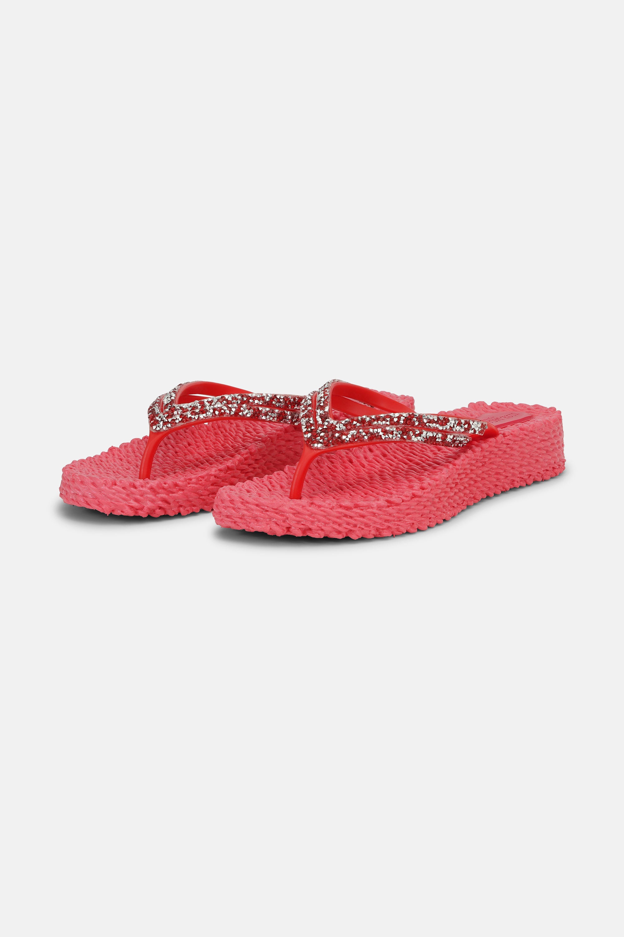 Platform Flip-flops Glittersten - Raspberry